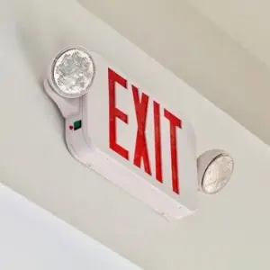 exit sign height requirements